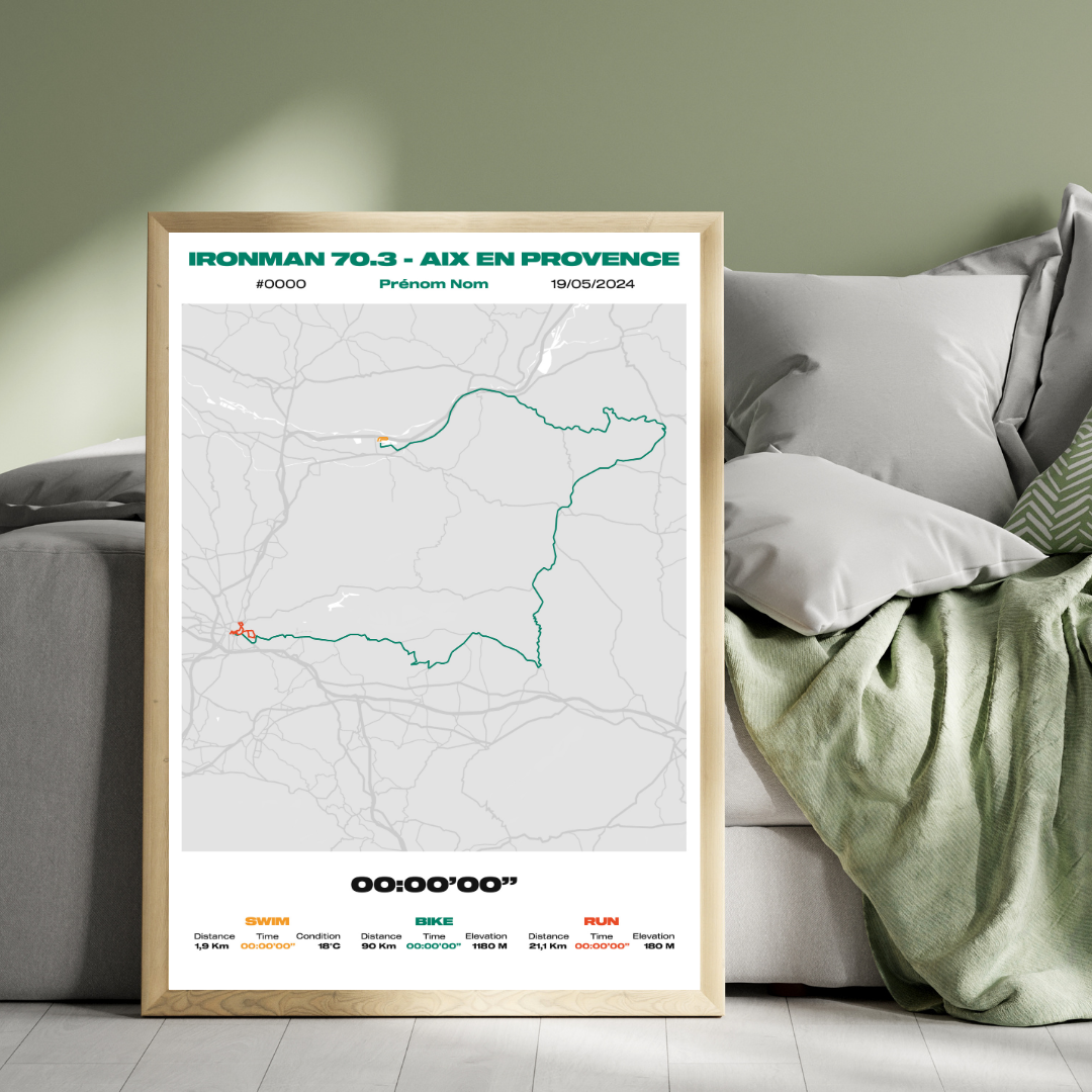 Affiche personnalisée Ironman 70.3 Aix en Provence 2024