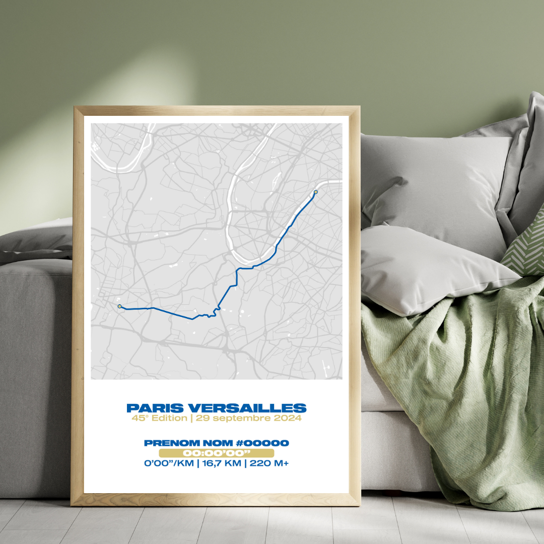 Affiche personnalisée Course Paris - Versailles