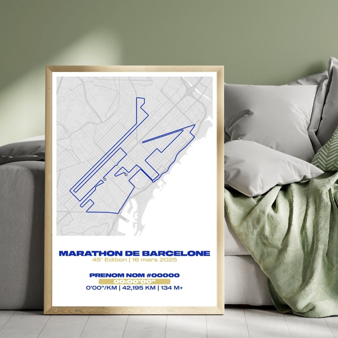 Affiche personnalisée Marathon de Barcelone
