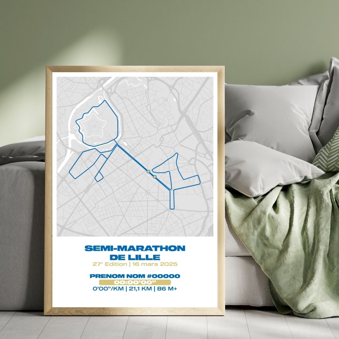 Affiche personnalisée Semi-Marathon de Lille