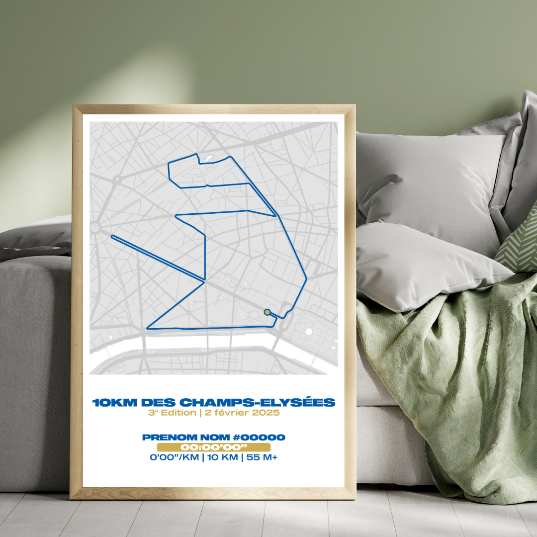 Affiche personnalisée 10KM des Champs Elysées