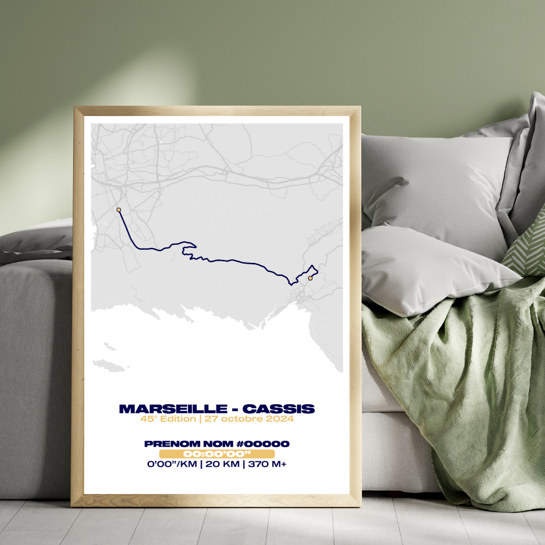 Affiche personnalisée Marseille - Cassis 2024