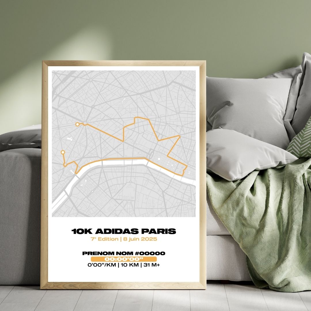 Affiche personnalisée 10K Adidas Paris 2025