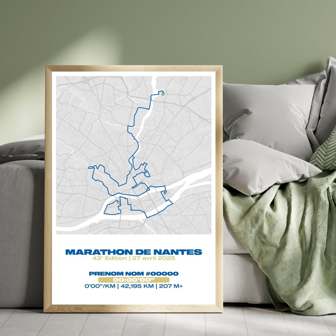 Affiche personnalisée Marathon de Nantes