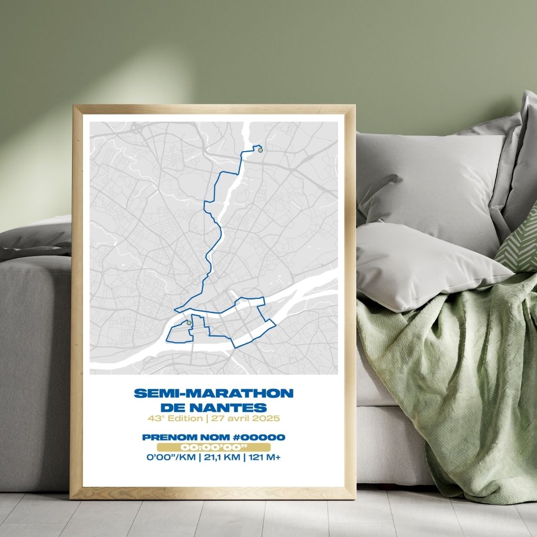 Affiche personnalisée Semi-Marathon de Nantes