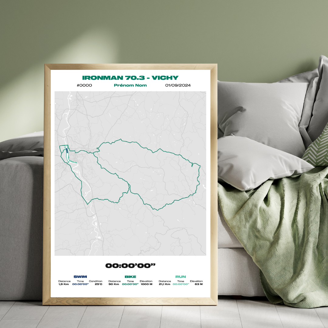 Affiche personnalisée Ironman 70.3 Vichy