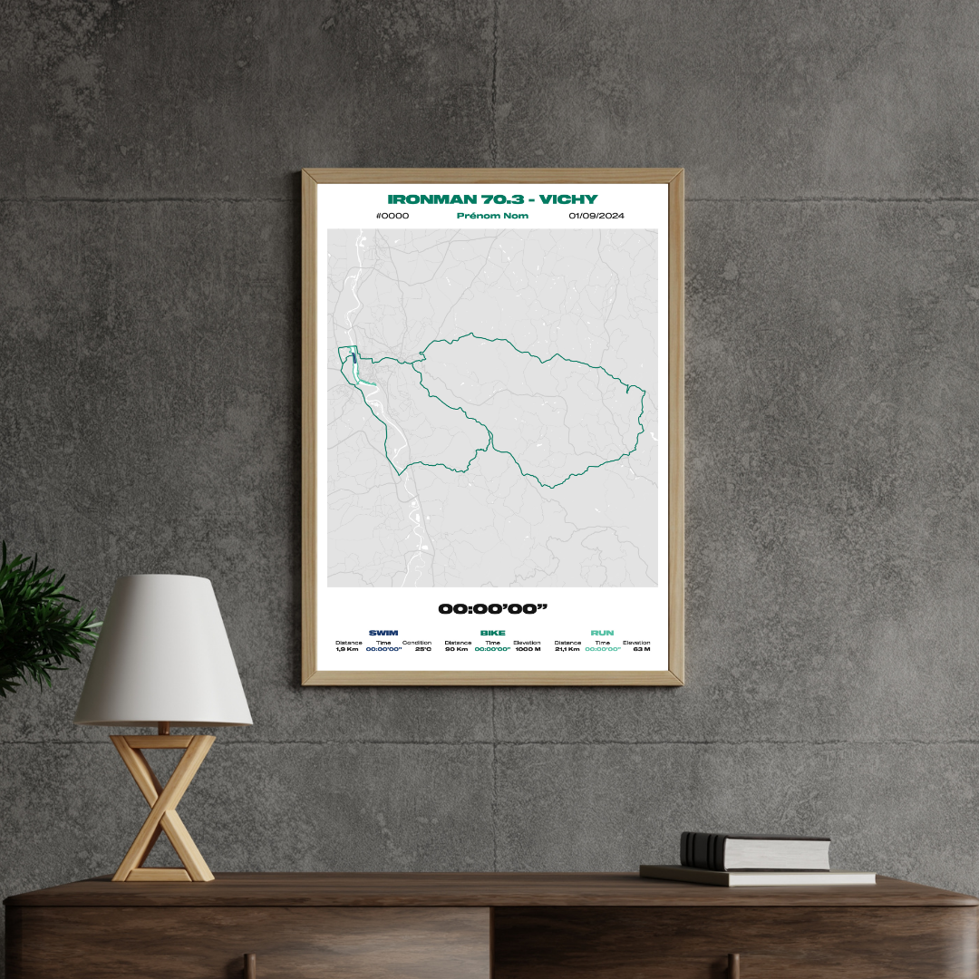 Affiche personnalisée Ironman 70.3 Vichy
