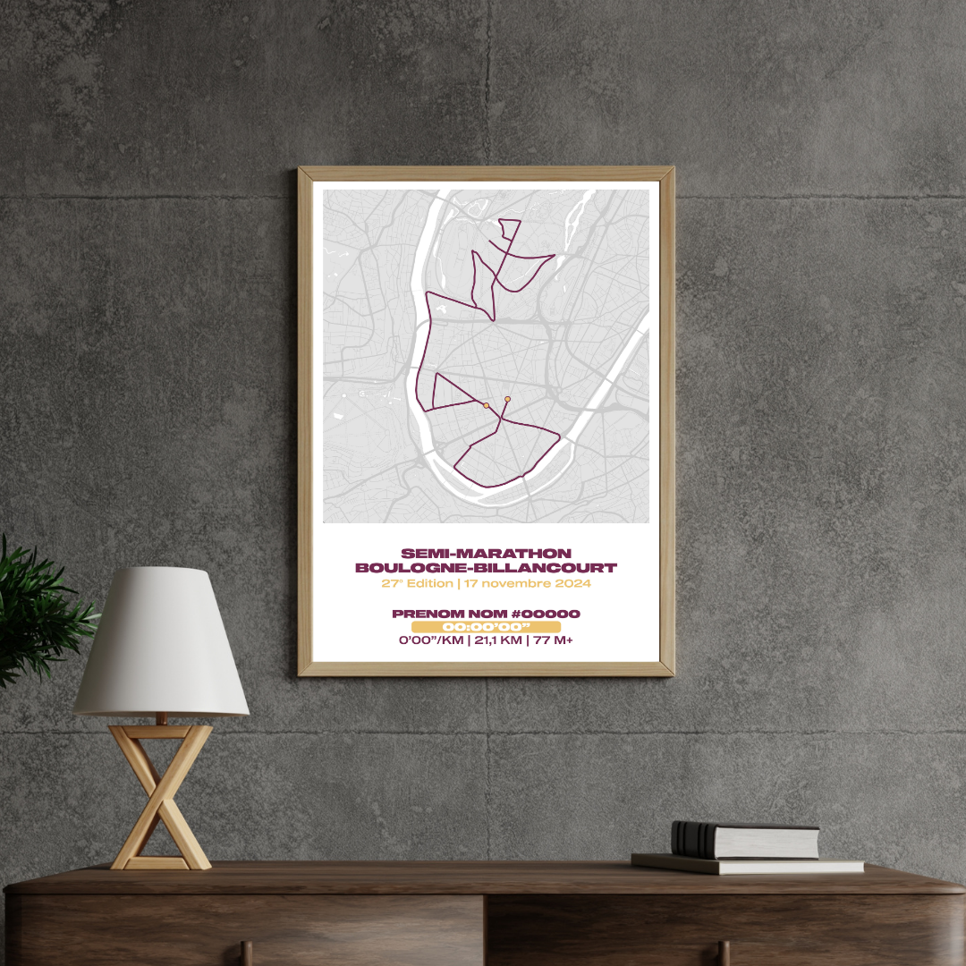 Affiche personnalisée Semi-Marathon de Boulogne-Billancourt