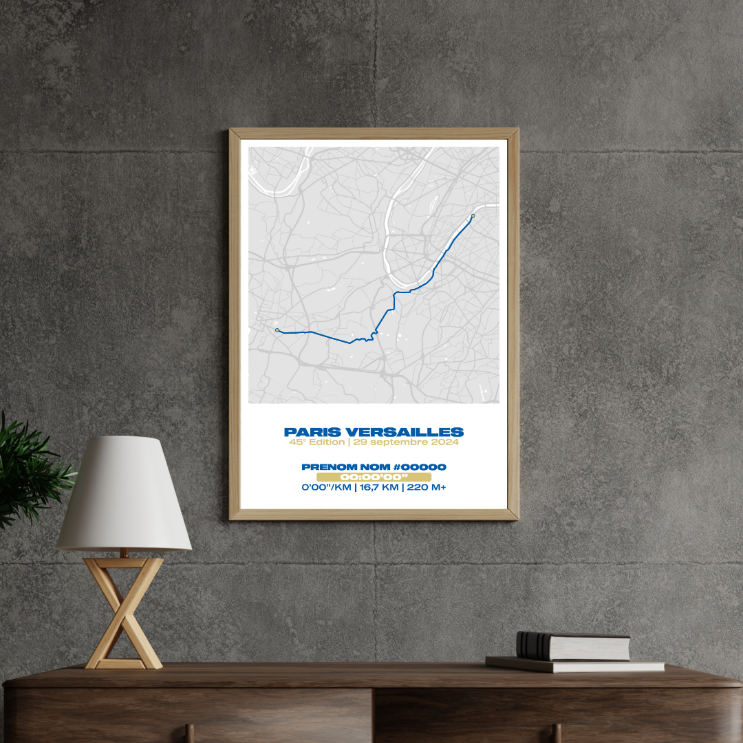 Affiche personnalisée Course Paris - Versailles