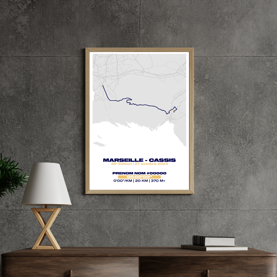 Affiche personnalisée Marseille - Cassis 2024