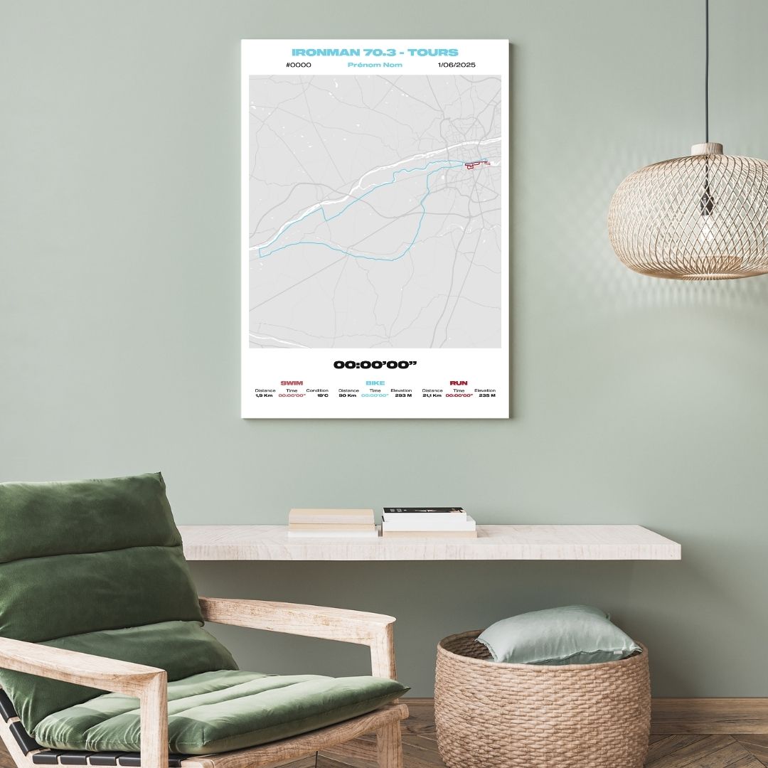 Affiche personnalisée Ironman 70.3 Tours