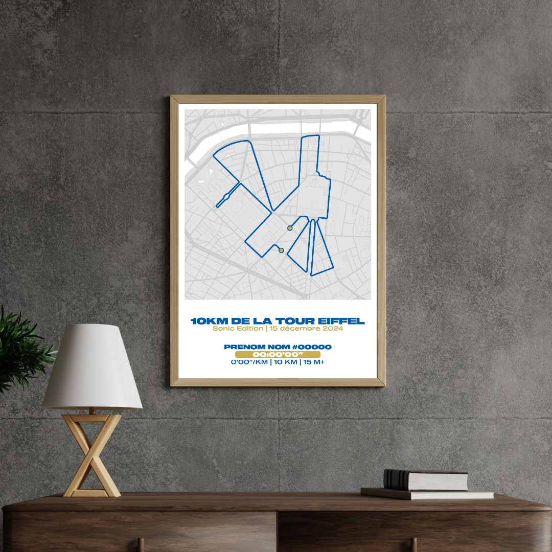 Affiche personnalisée 10KM de la Tour Eiffel 2024