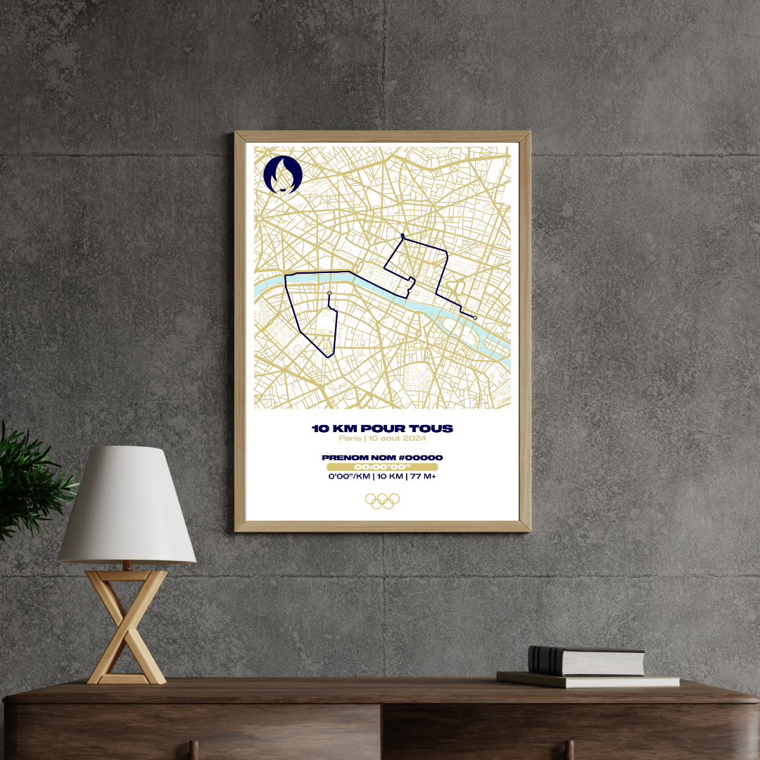 Affiche personnalisée 10KM pour tous JO Paris 2024