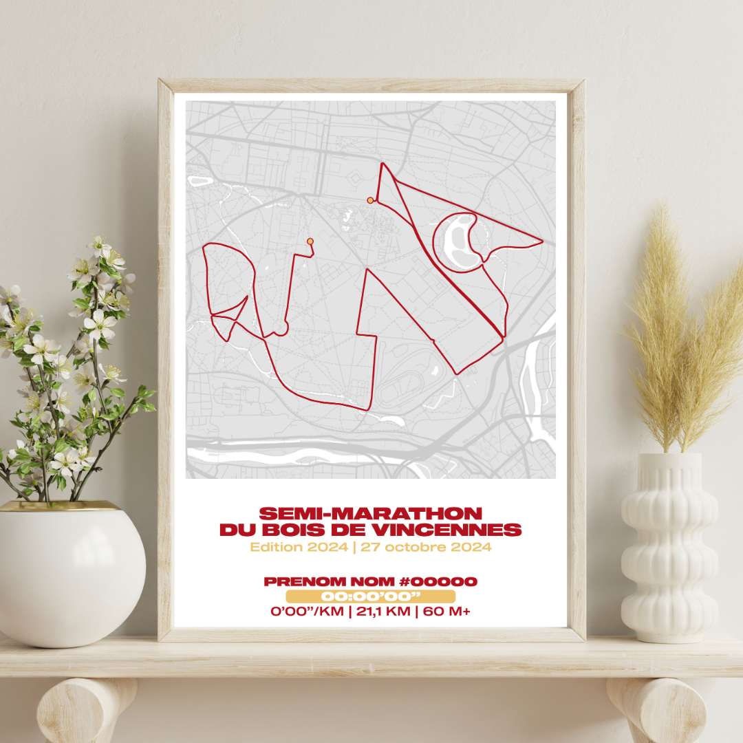 Affiche personnalisée Semi-Marathon du Bois de Vincennes