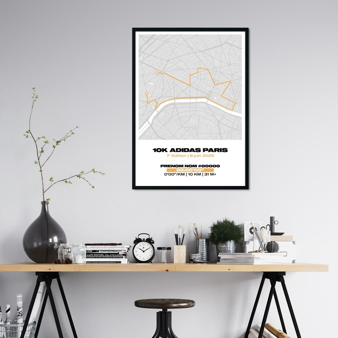 Affiche personnalisée 10K Adidas Paris 2025