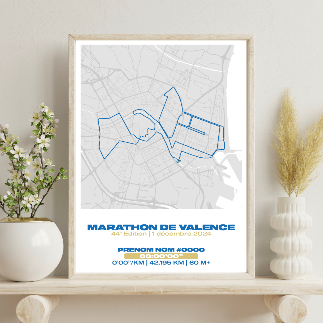 Affiche personnalisée Marathon de Valence 2024