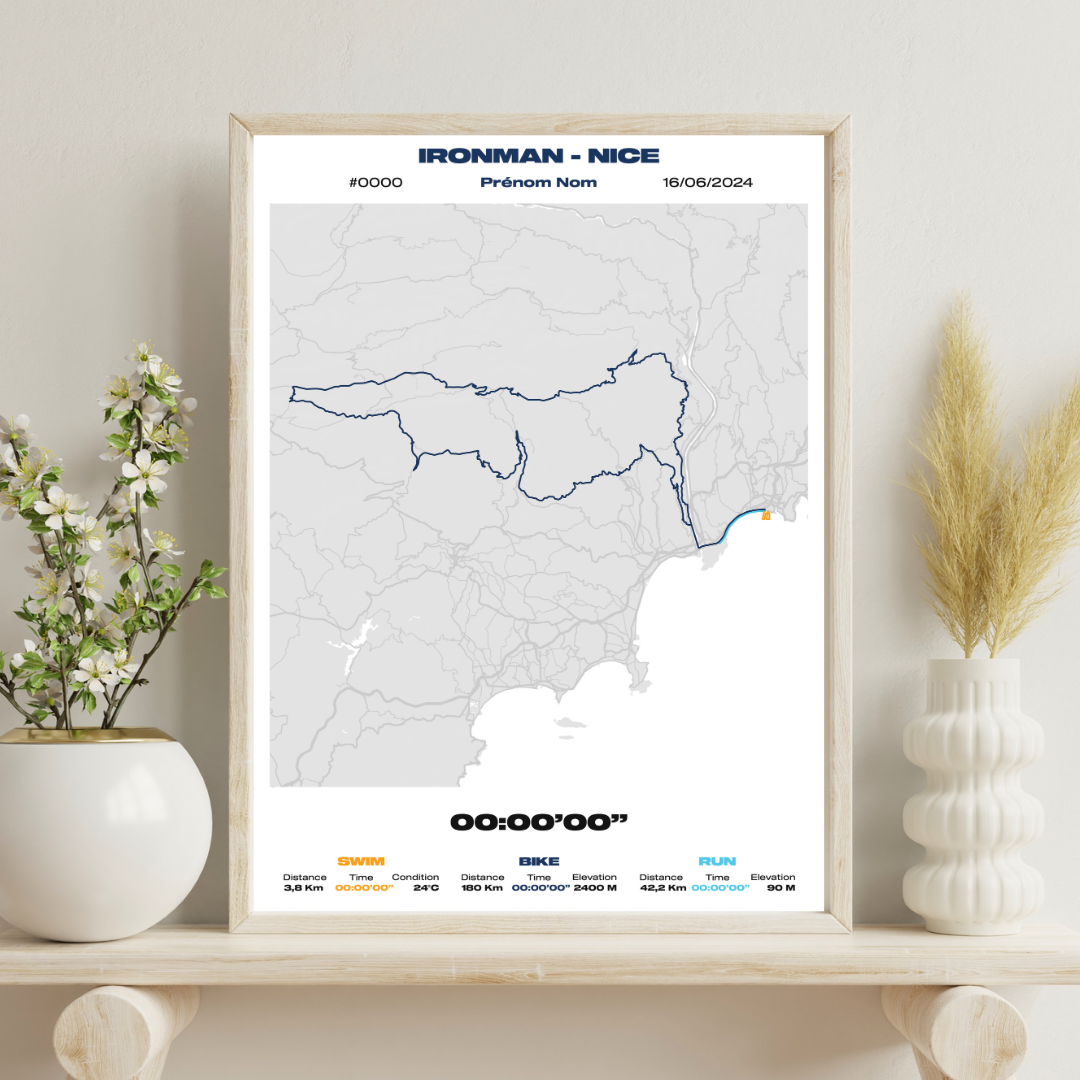 Affiche personnalisée Triathlon sur commande