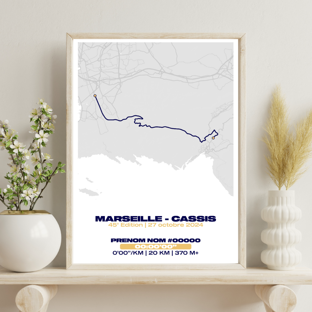 Affiche personnalisée Marseille - Cassis 2024