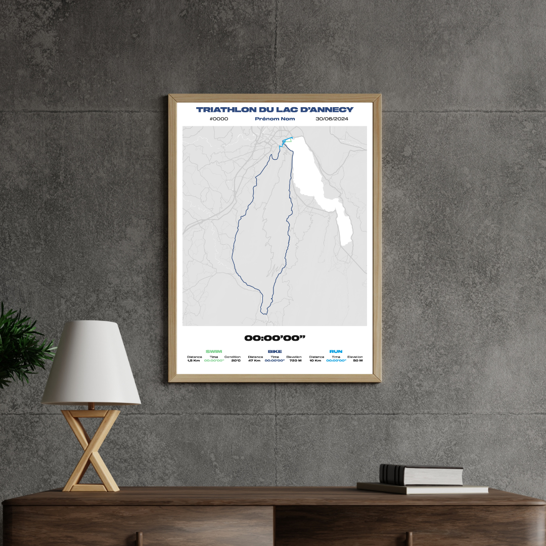 Affiche personnalisée Triathlon d'Annecy