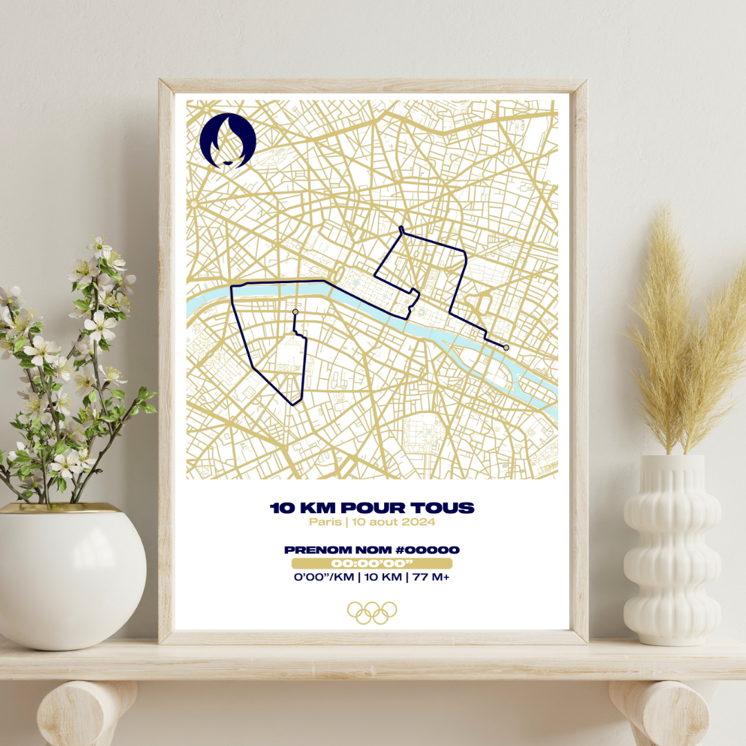 Affiche personnalisée 10KM pour tous JO Paris 2024