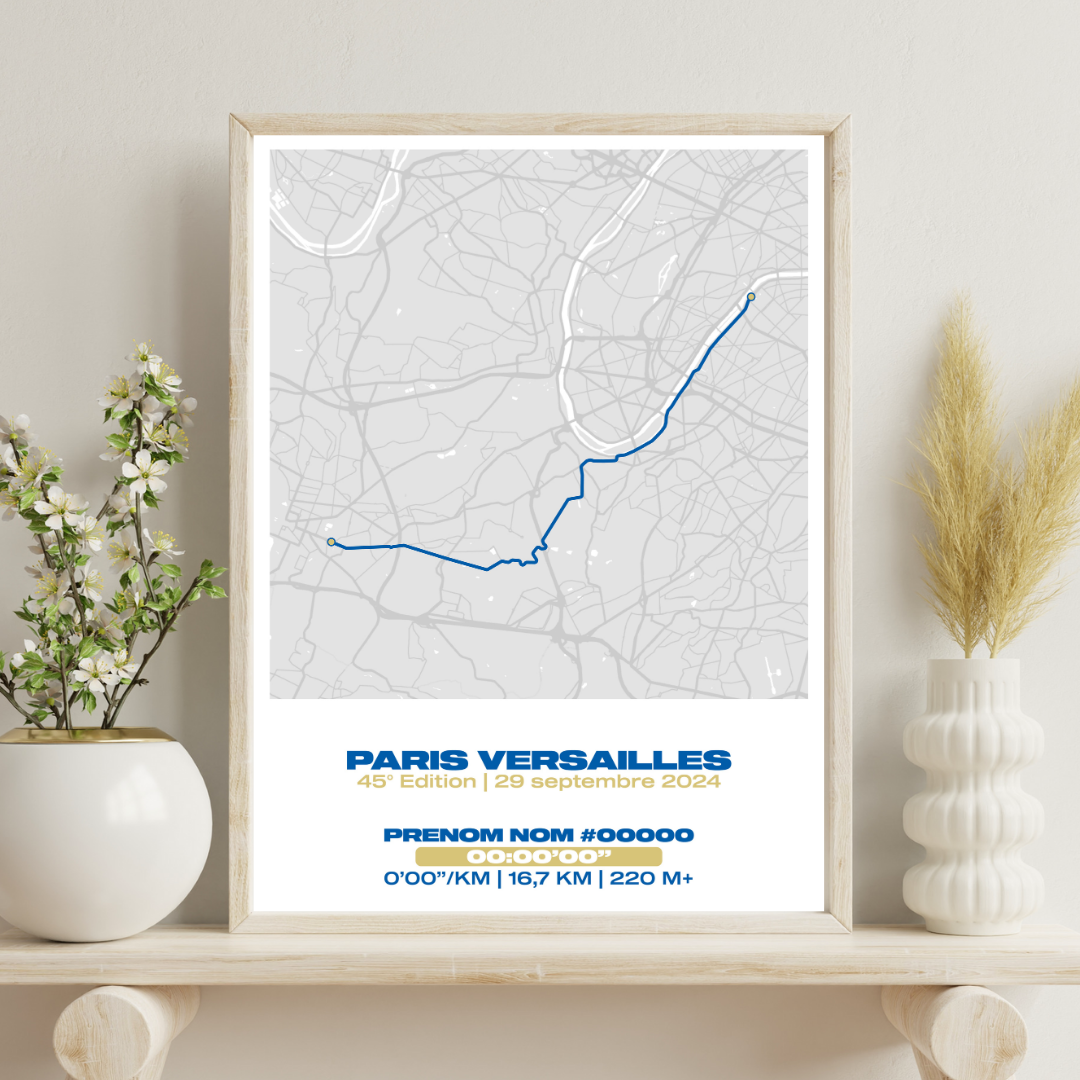 Affiche personnalisée Course Paris - Versailles