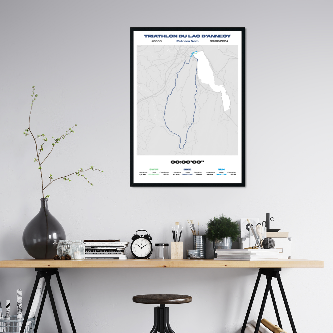 Affiche personnalisée Triathlon d'Annecy