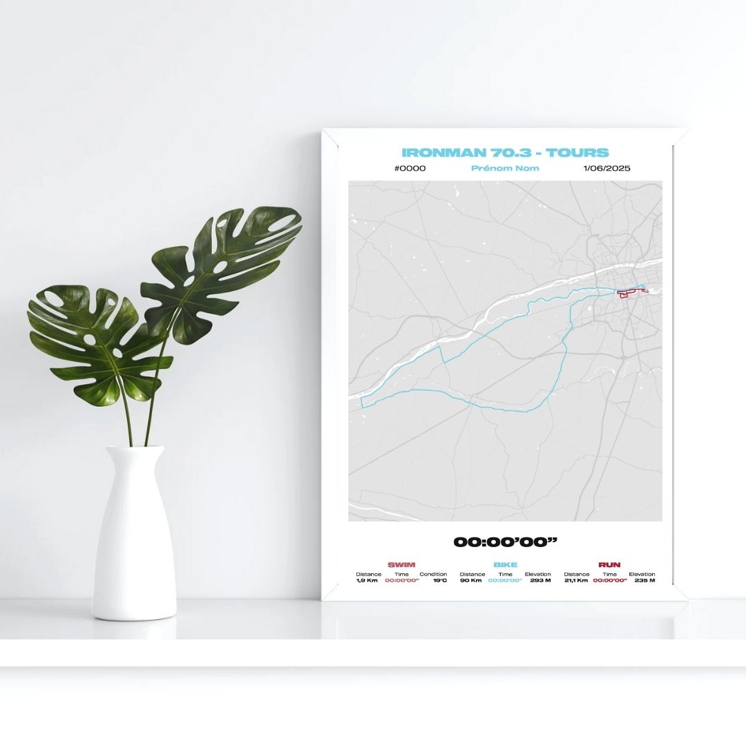 Affiche personnalisée Ironman 70.3 Tours