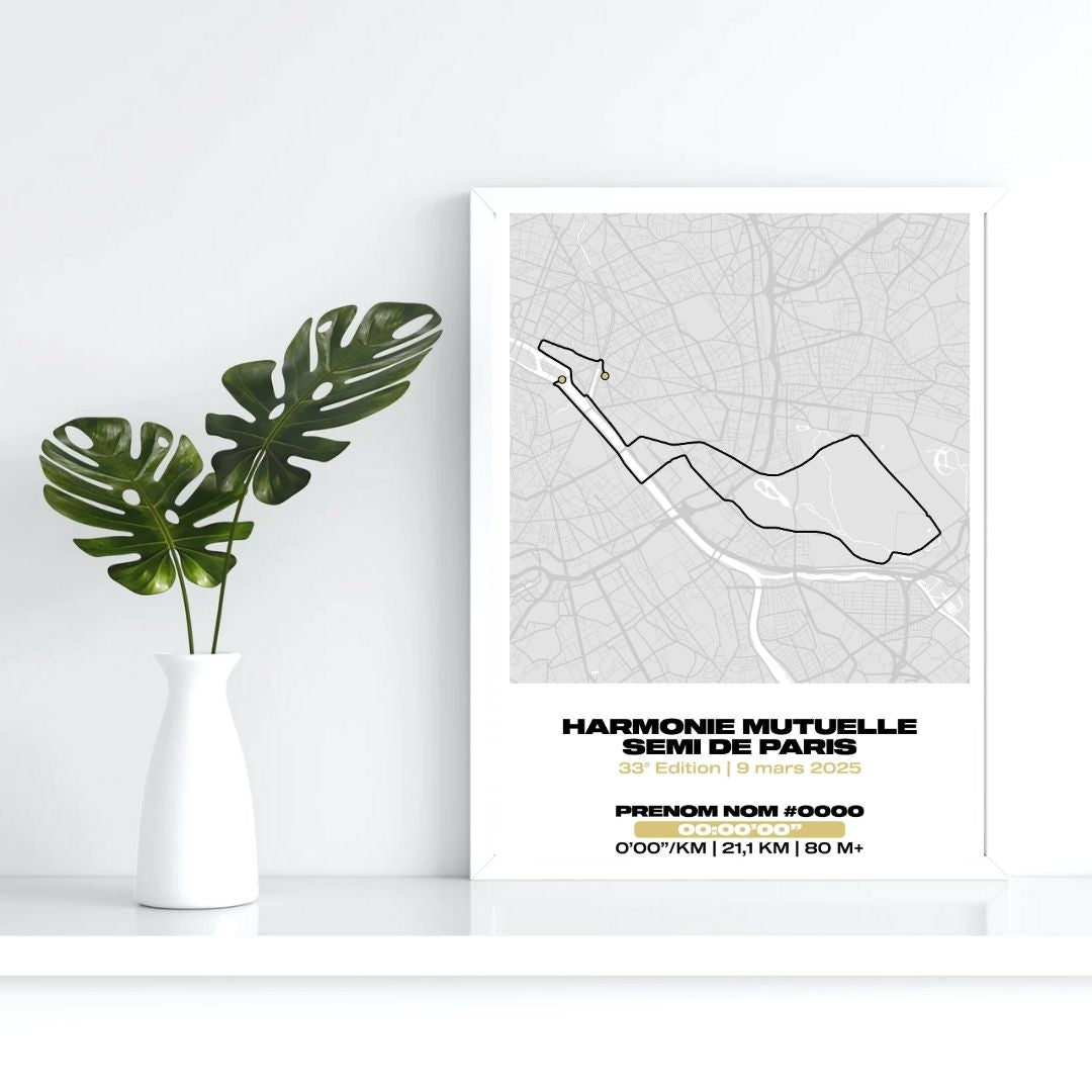 Affiche personnalisée Semi-Marathon de Paris