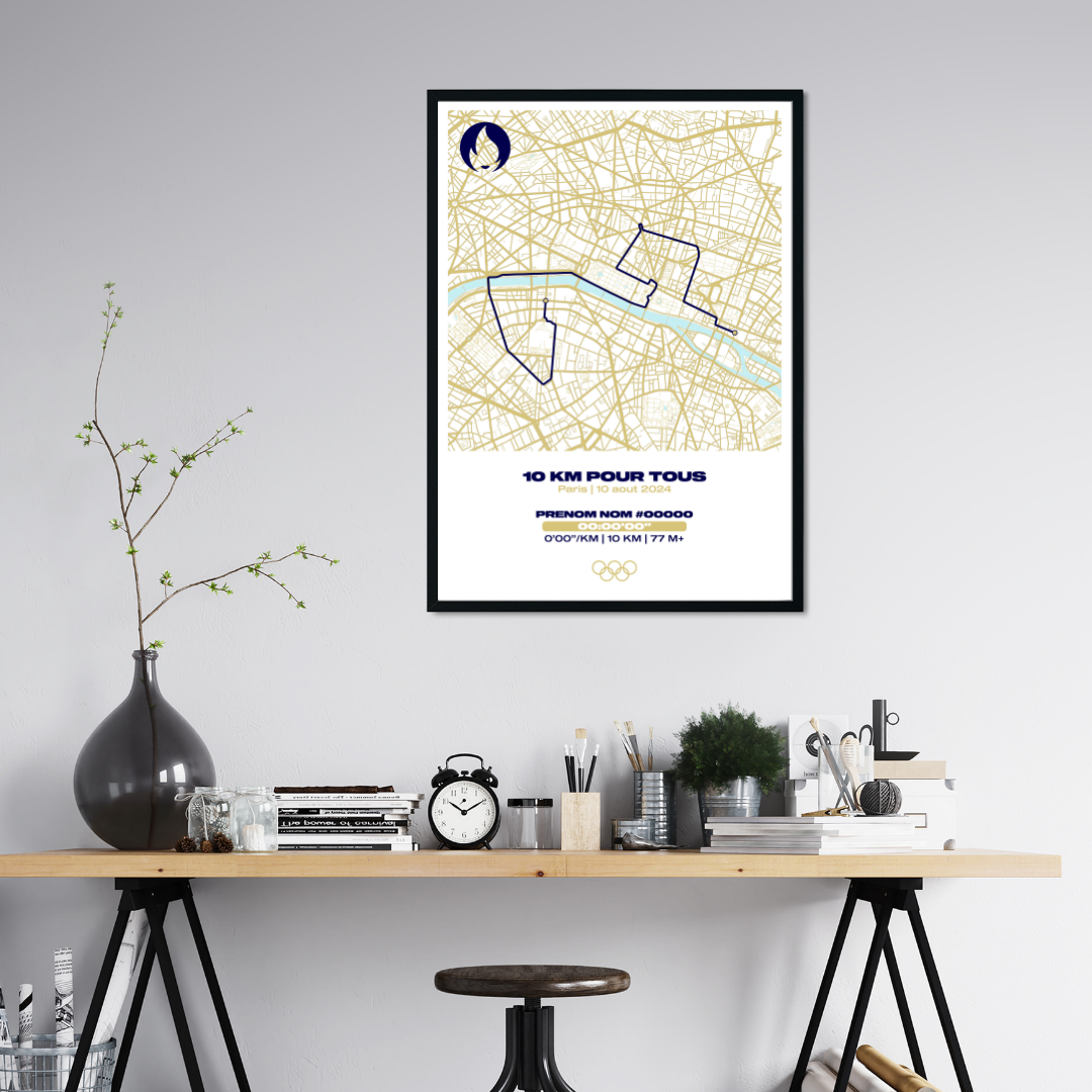 Affiche personnalisée 10KM pour tous JO Paris 2024