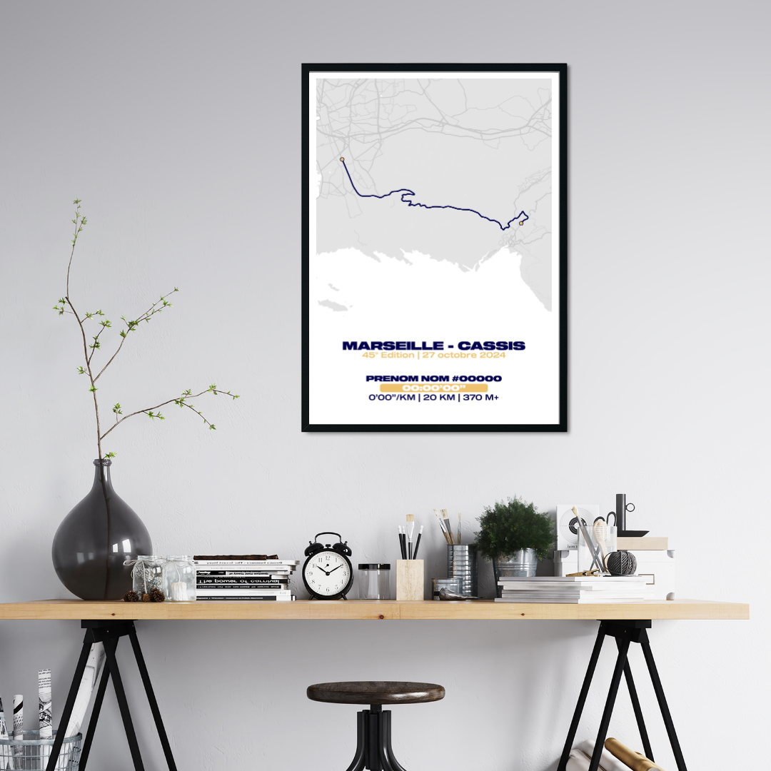 Affiche personnalisée Marseille - Cassis 2024