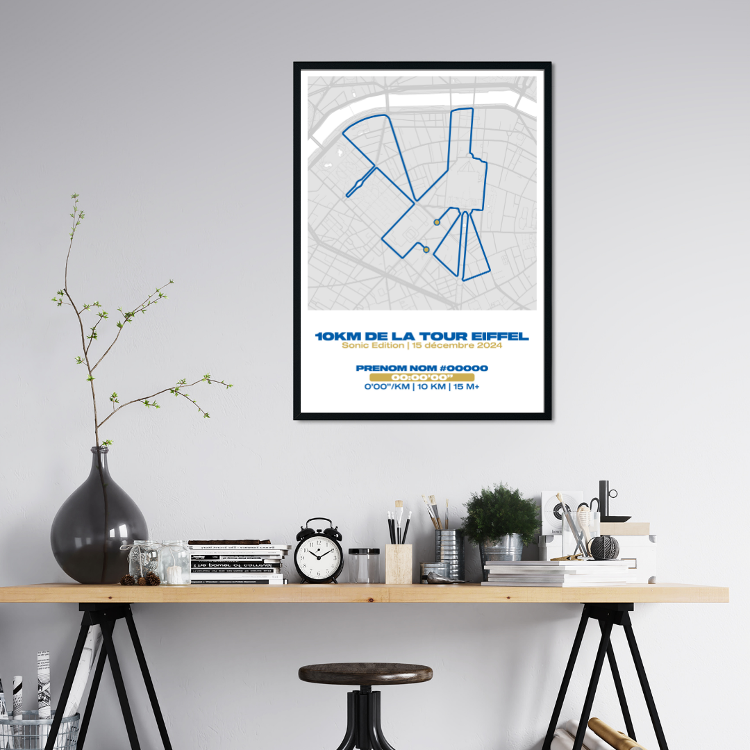 Affiche personnalisée 10KM de la Tour Eiffel 2024