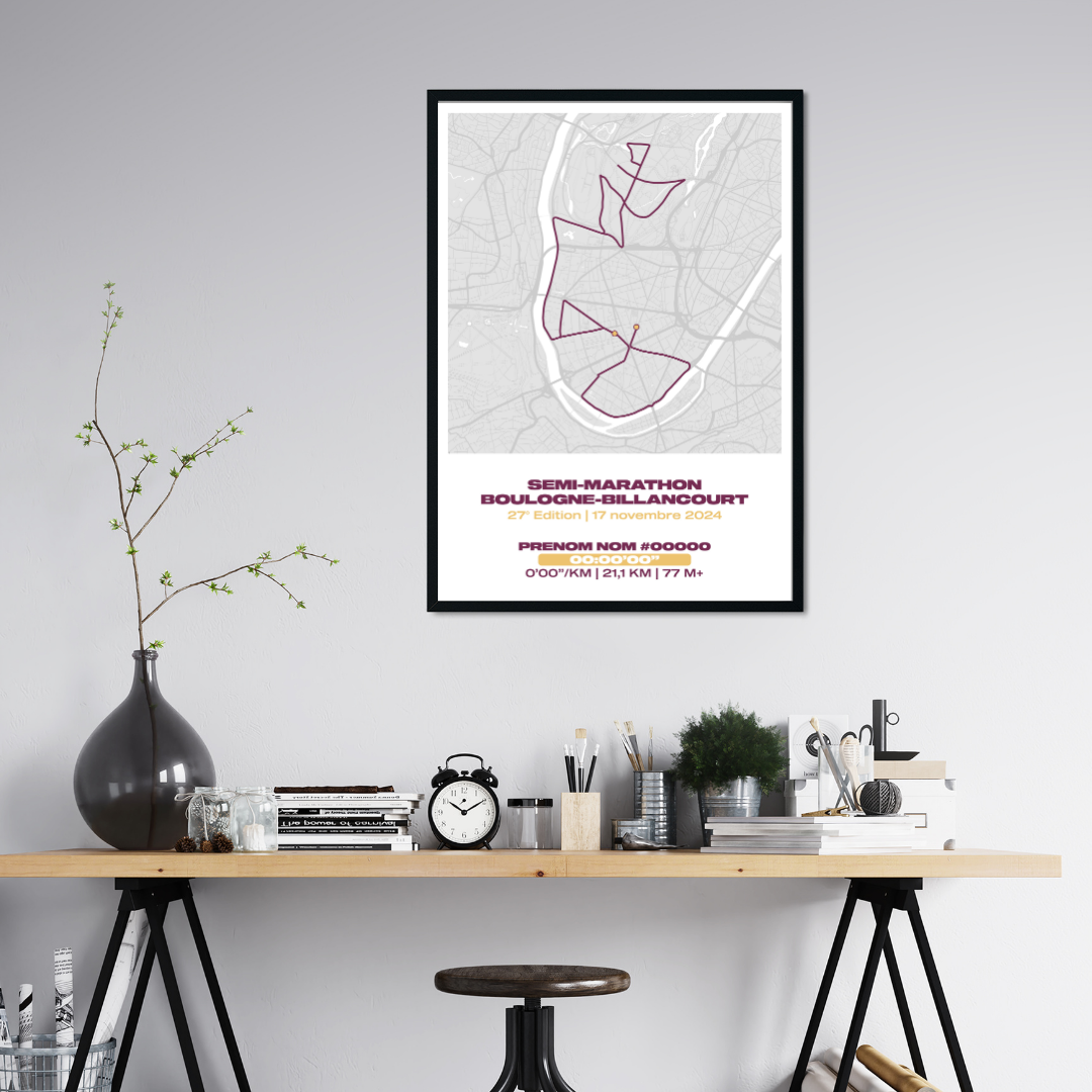 Affiche personnalisée Semi-Marathon de Boulogne-Billancourt