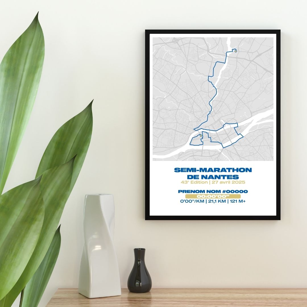 Affiche personnalisée Semi-Marathon de Nantes