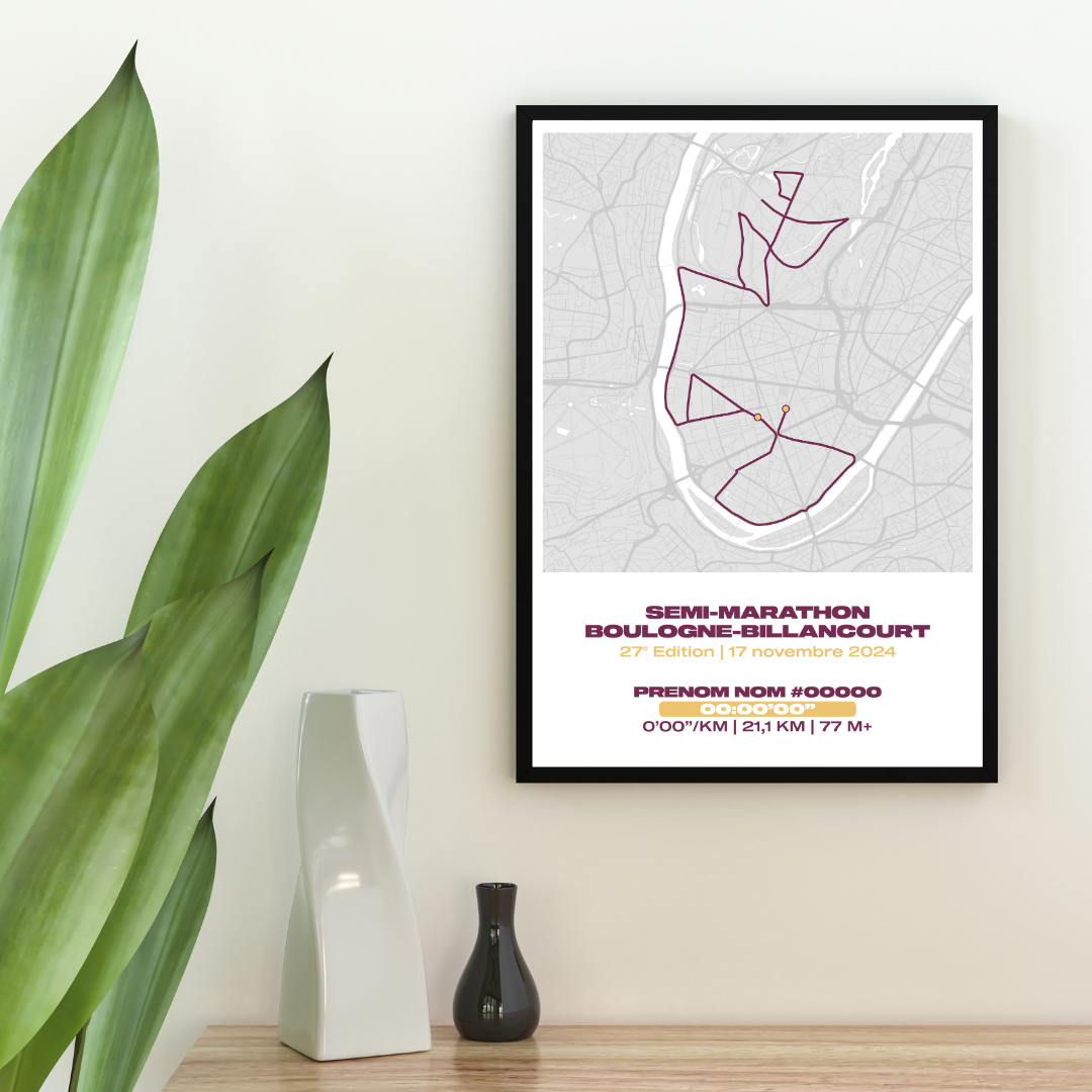 Affiche personnalisée Semi-Marathon de Boulogne-Billancourt