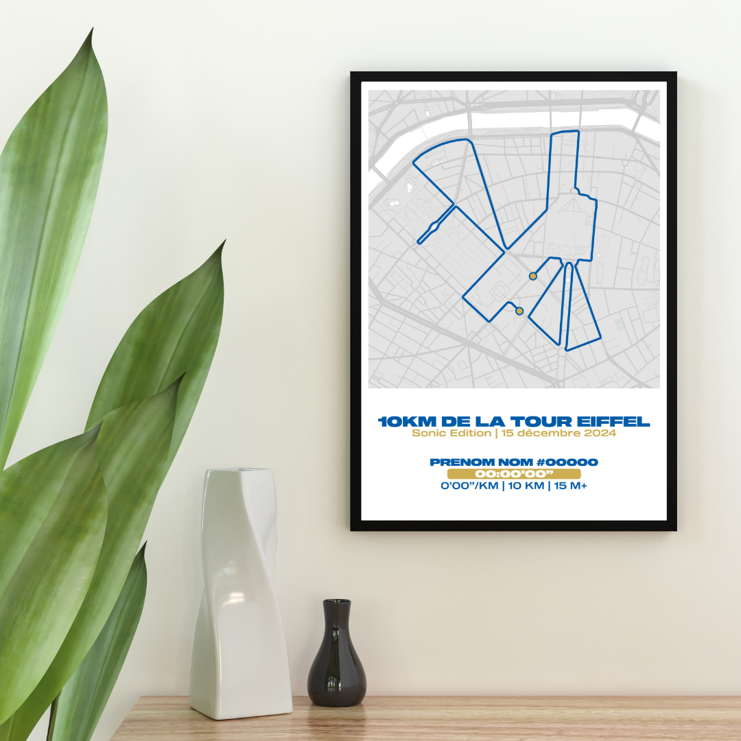 Affiche personnalisée 10KM de la Tour Eiffel 2024