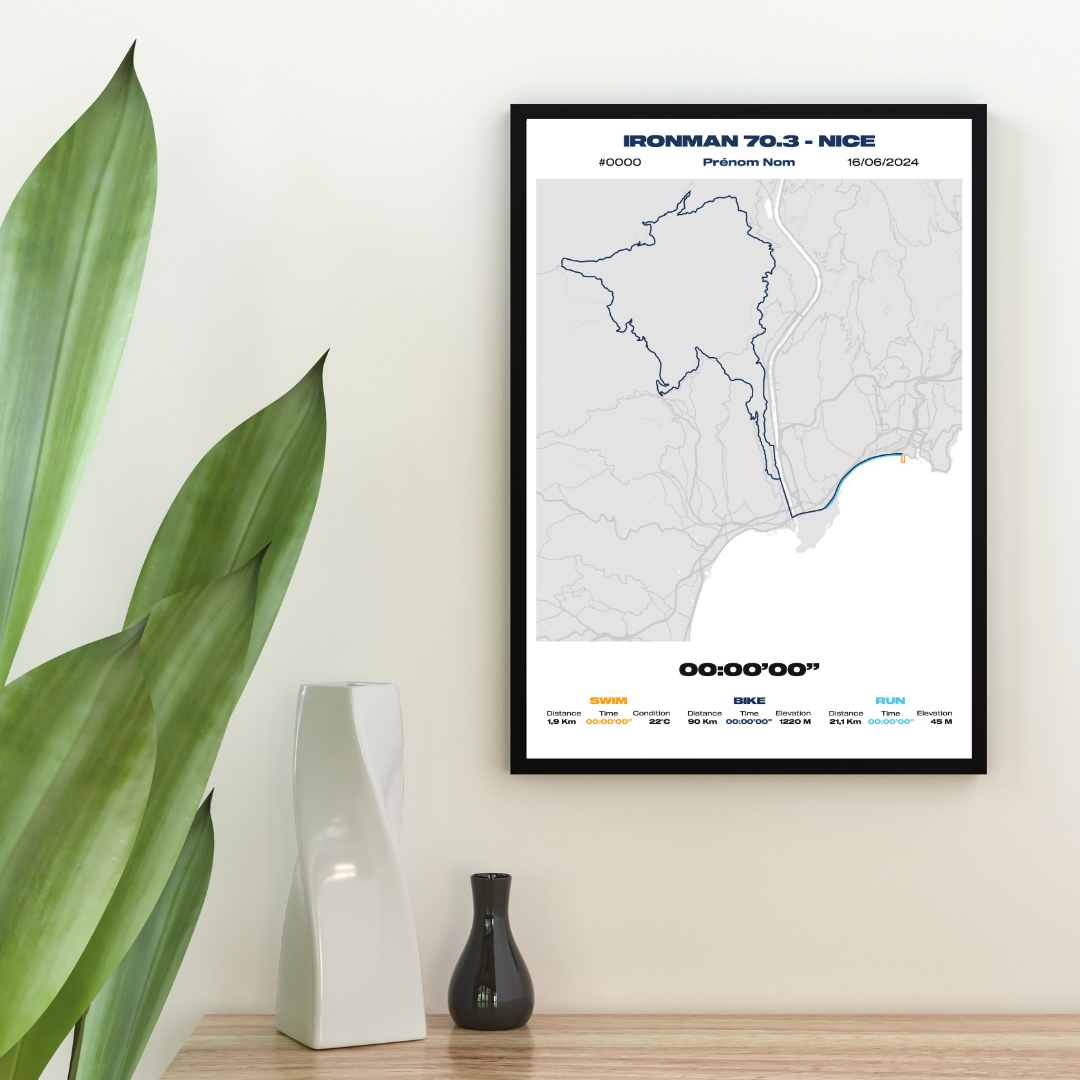 Affiche personnalisée Triathlon sur mesure
