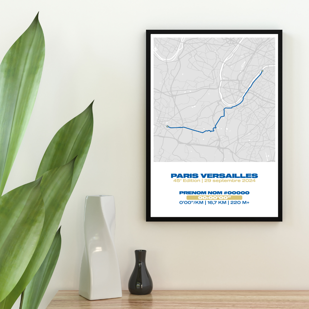 Affiche personnalisée Course Paris - Versailles