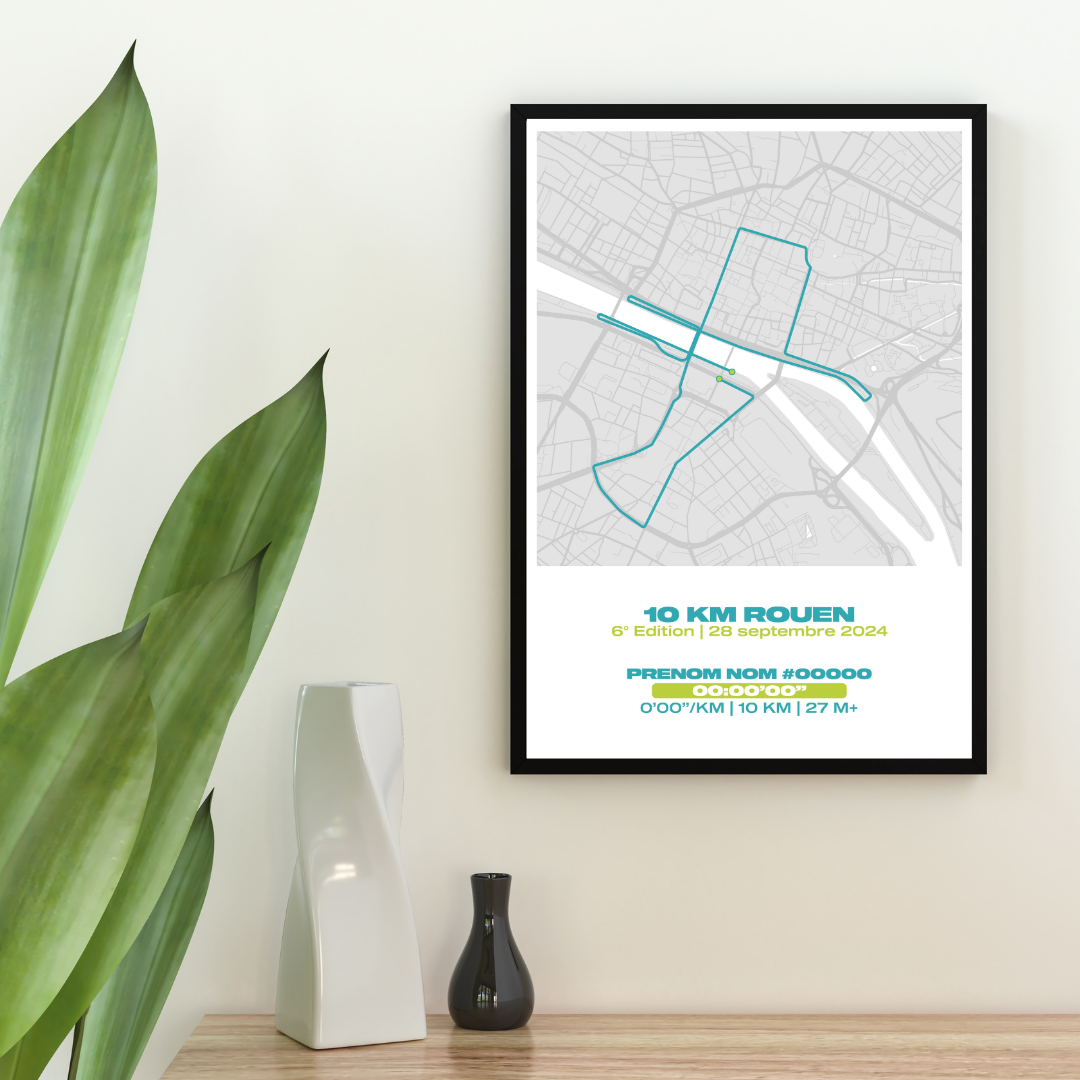 Affiche personnalisée 10KM de Rouen 2024