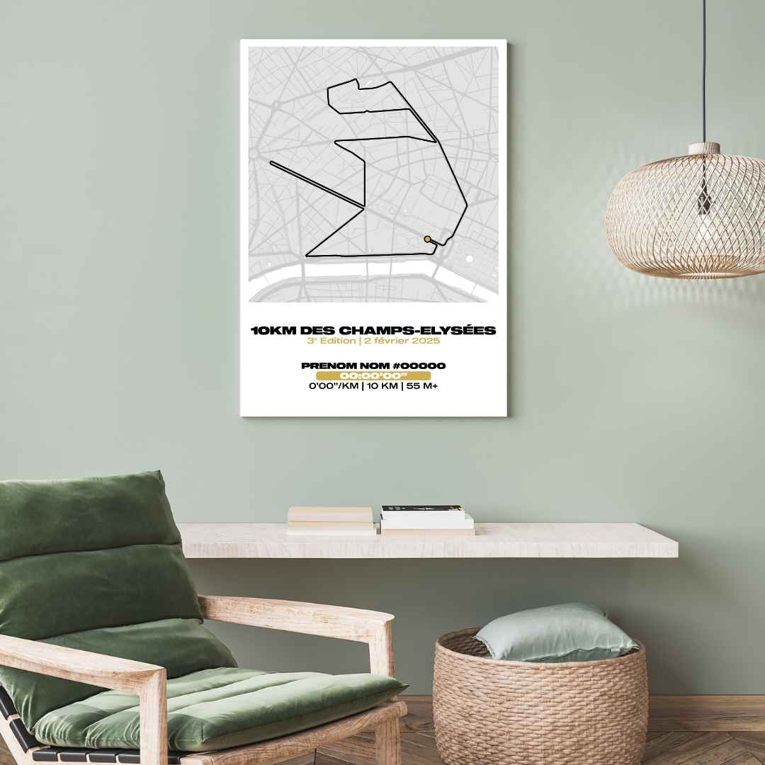 Affiche personnalisée 10KM des Champs Elysées