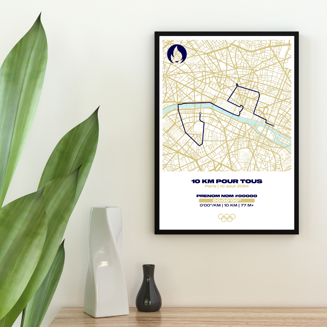 Affiche personnalisée 10KM pour tous JO Paris 2024