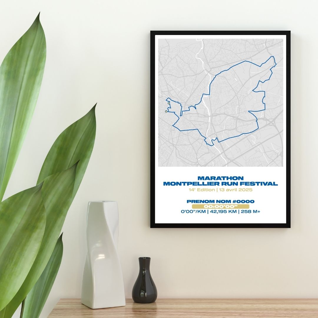 Affiche personnalisée Marathon de Montpellier