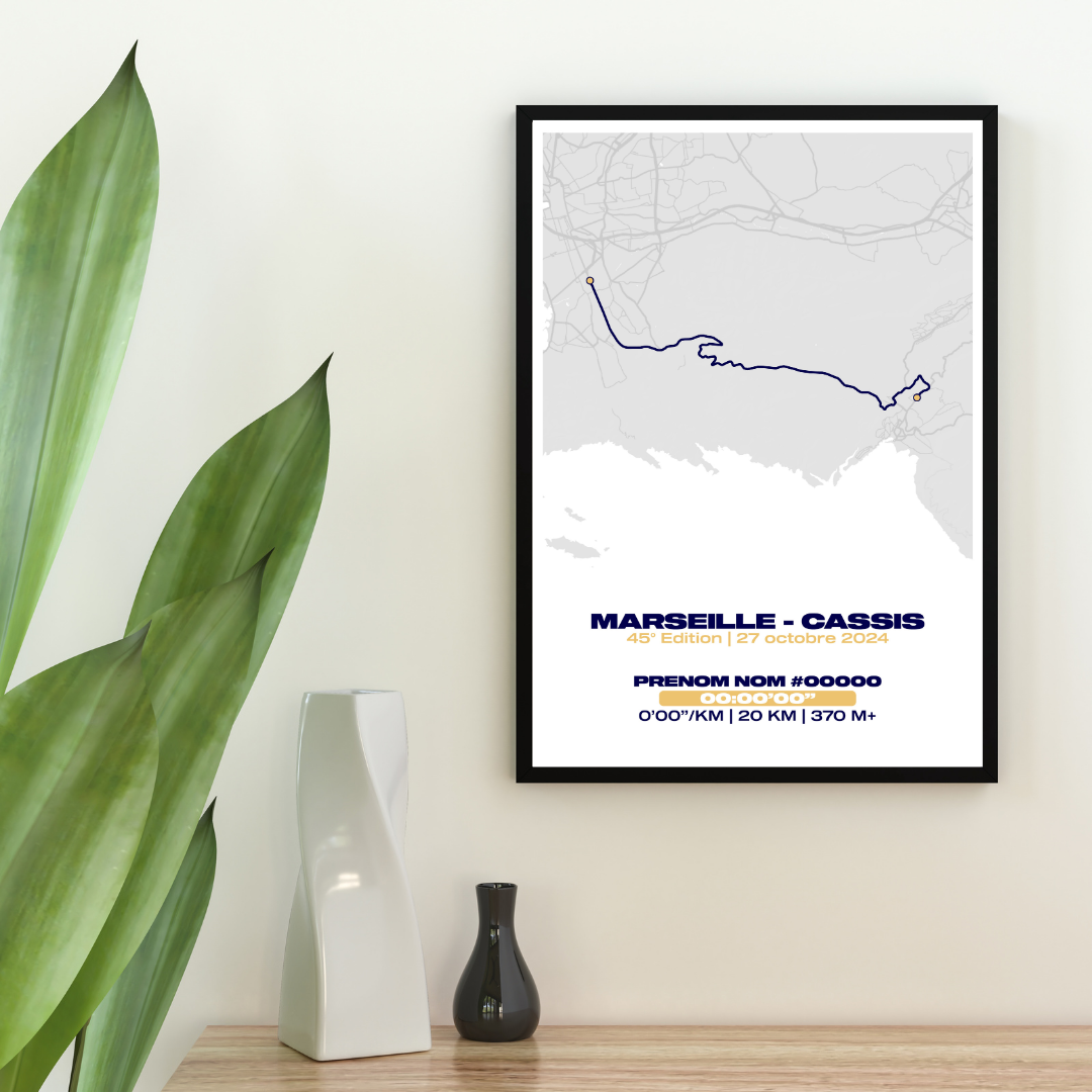 Affiche personnalisée Marseille - Cassis 2024
