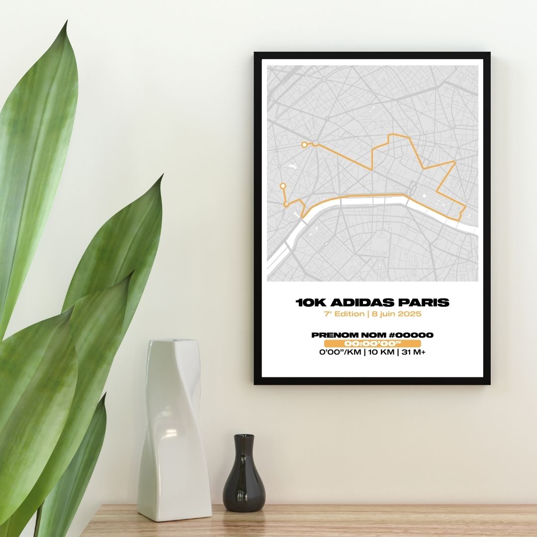 Affiche personnalisée 10K Adidas Paris 2025