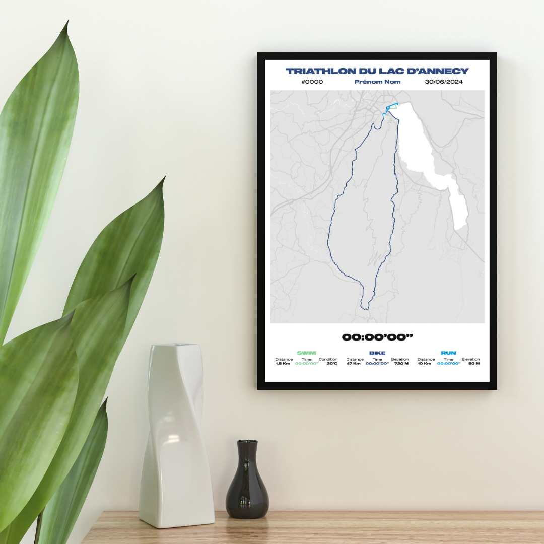 Affiche personnalisée Triathlon d'Annecy