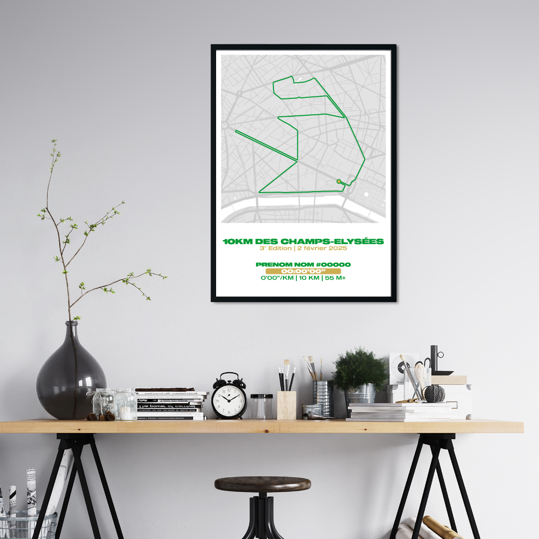 Affiche personnalisée 10KM des Champs Elysées
