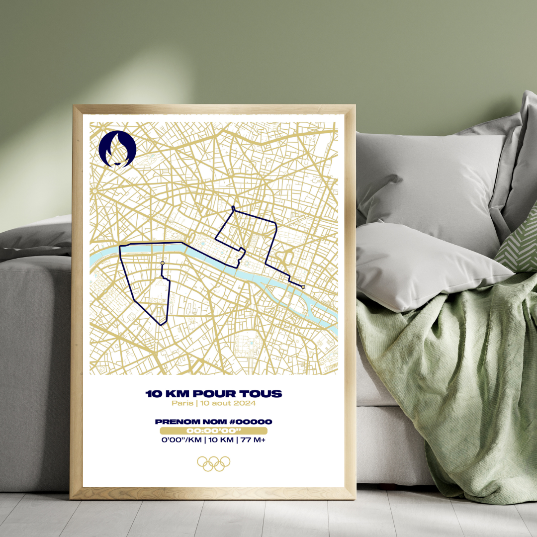 Affiche personnalisée 10KM pour tous JO Paris 2024