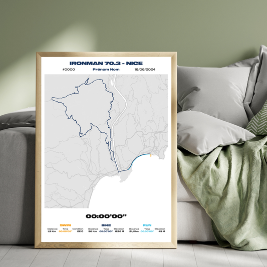Affiche personnalisée Ironman 70.3 Nice