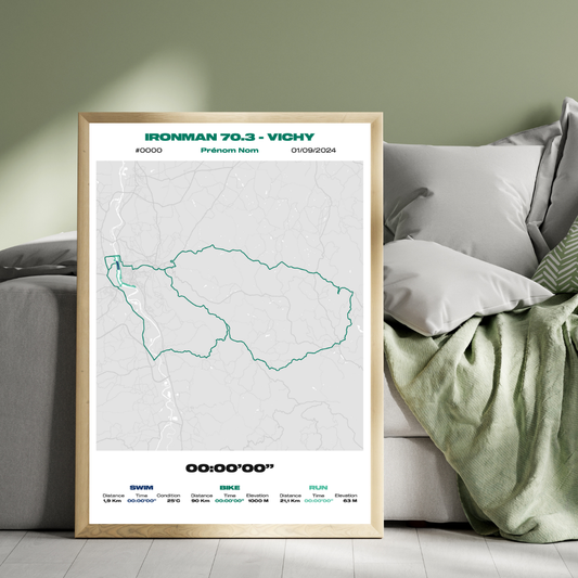 Affiche personnalisée Ironman 70.3 Vichy