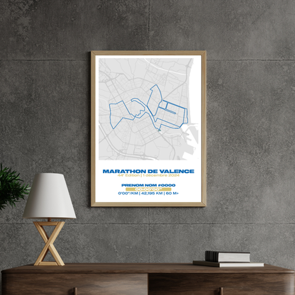 Affiche personnalisée Marathon de Valence 2024