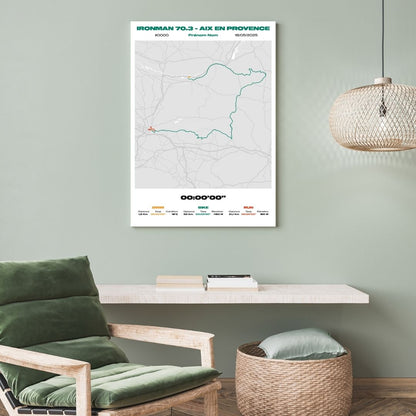 Affiche personnalisée Ironman 70.3 Aix en Provence 2025